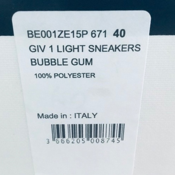 100% Authentic Givenchy Light Runner Sneaker Pink Bubble Gum Size 40/9.5 - Picture 11 of 12